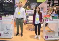 Hector Quesada and Fatima Plasencia from Gurpa Bio Sustainable Packaging in Mexico.
